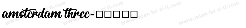 amsterdam three字体转换
